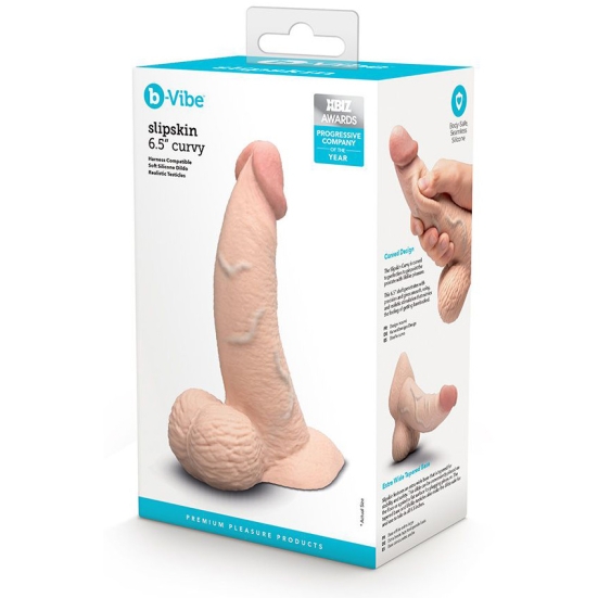 Фаллос b-Vibe Slipskin 6.5&quot; Curved
