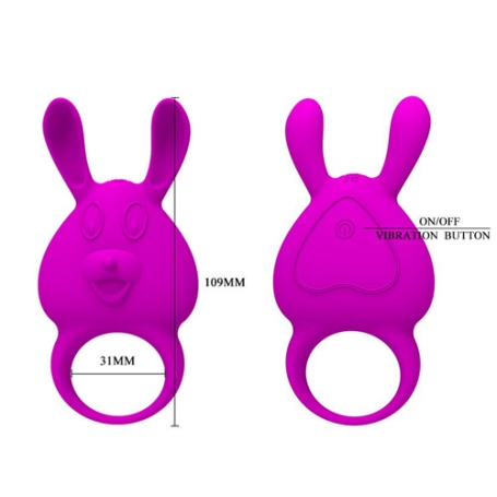 Виброкольцо Pretty Love Naughty Bunny